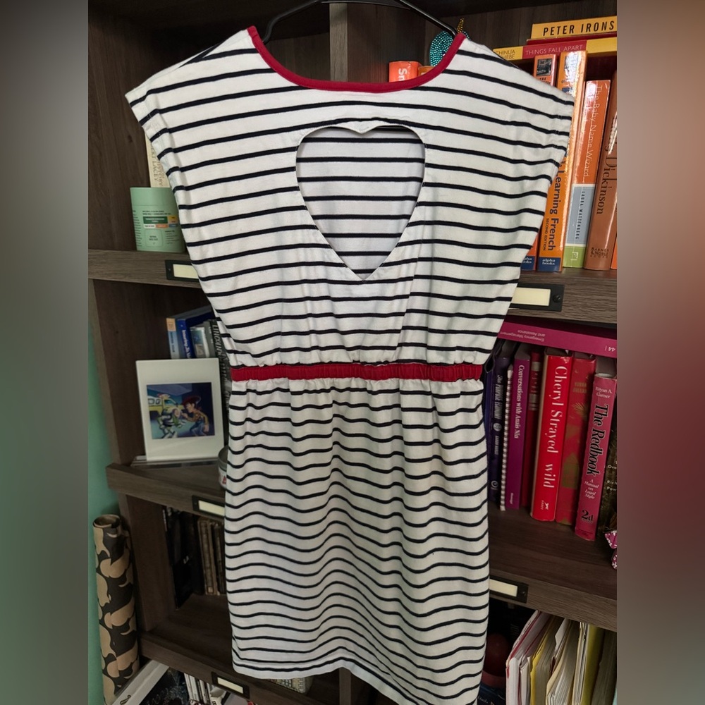 Hanna Andersson Striped Dress with Back Heart Cutout